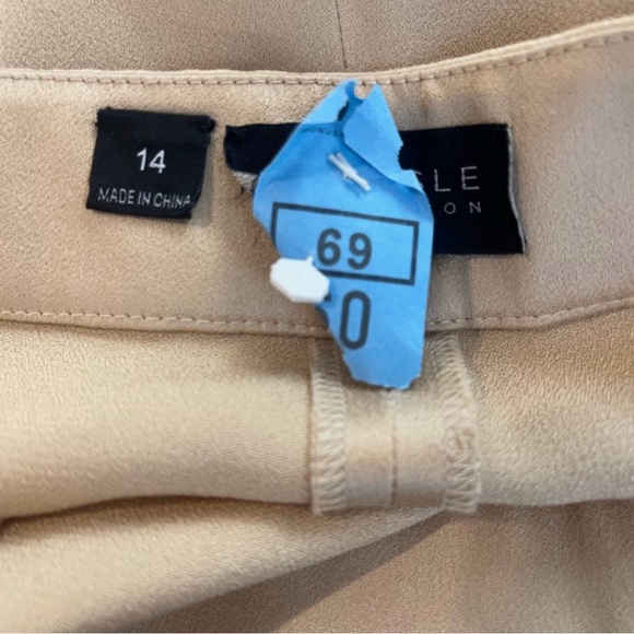 Carlisle Collection Notch Lapels Patch-Pocket Gold Oversized Blazer& Pantsuit 14 - Picture 7 of 12